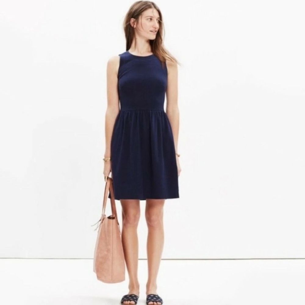 Madewell Women's Navy Dress, Preppy, Old Money, Country Club, Vacation